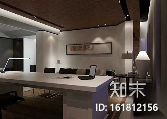 创意亚洲三层办公室施工图（含效果）cad施工图下载【ID:161812156】