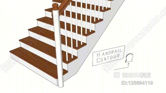 楼梯SU模型下载【ID:126694119】