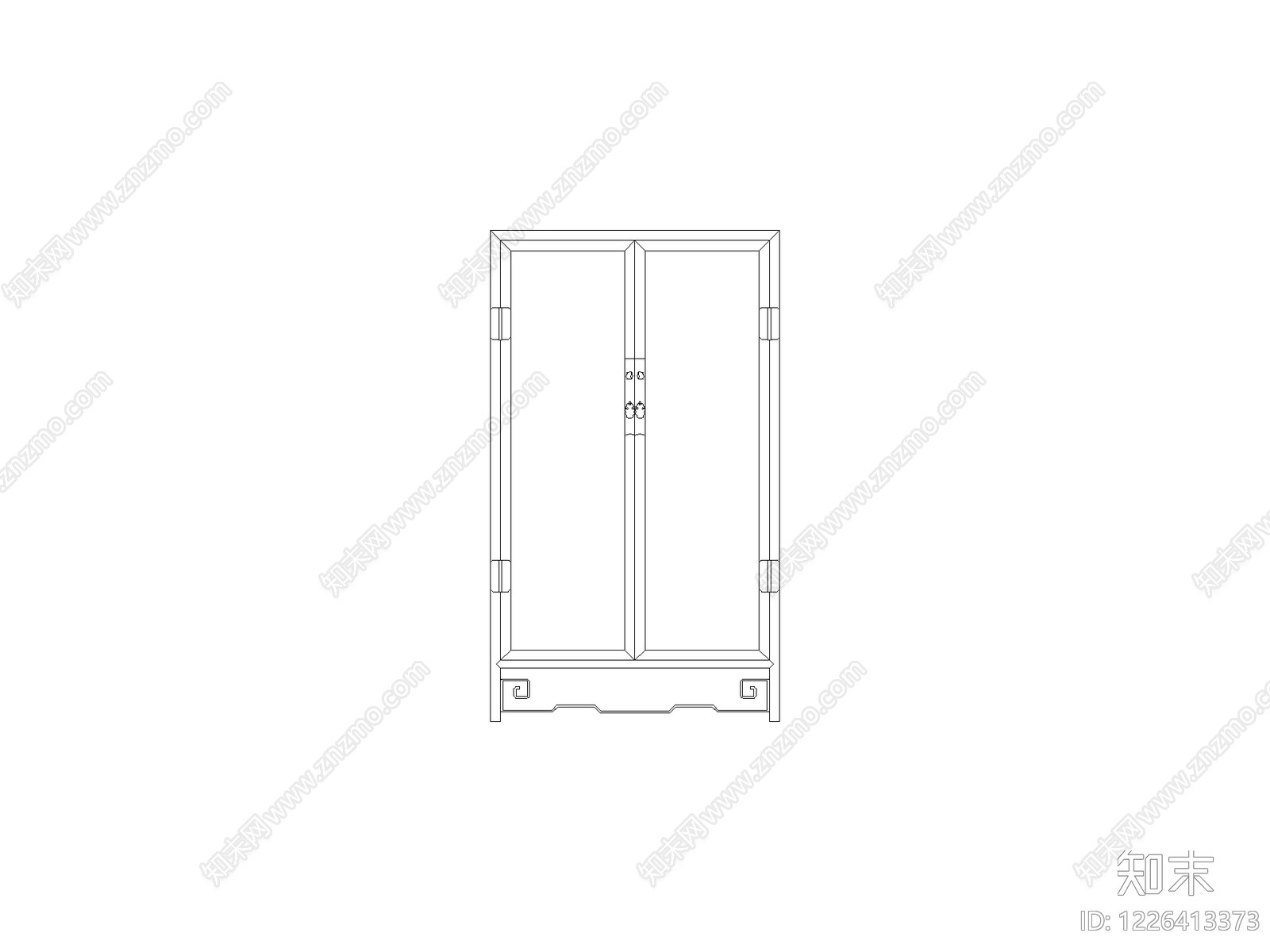 柜子平立面cad施工图下载【ID:1226413373】