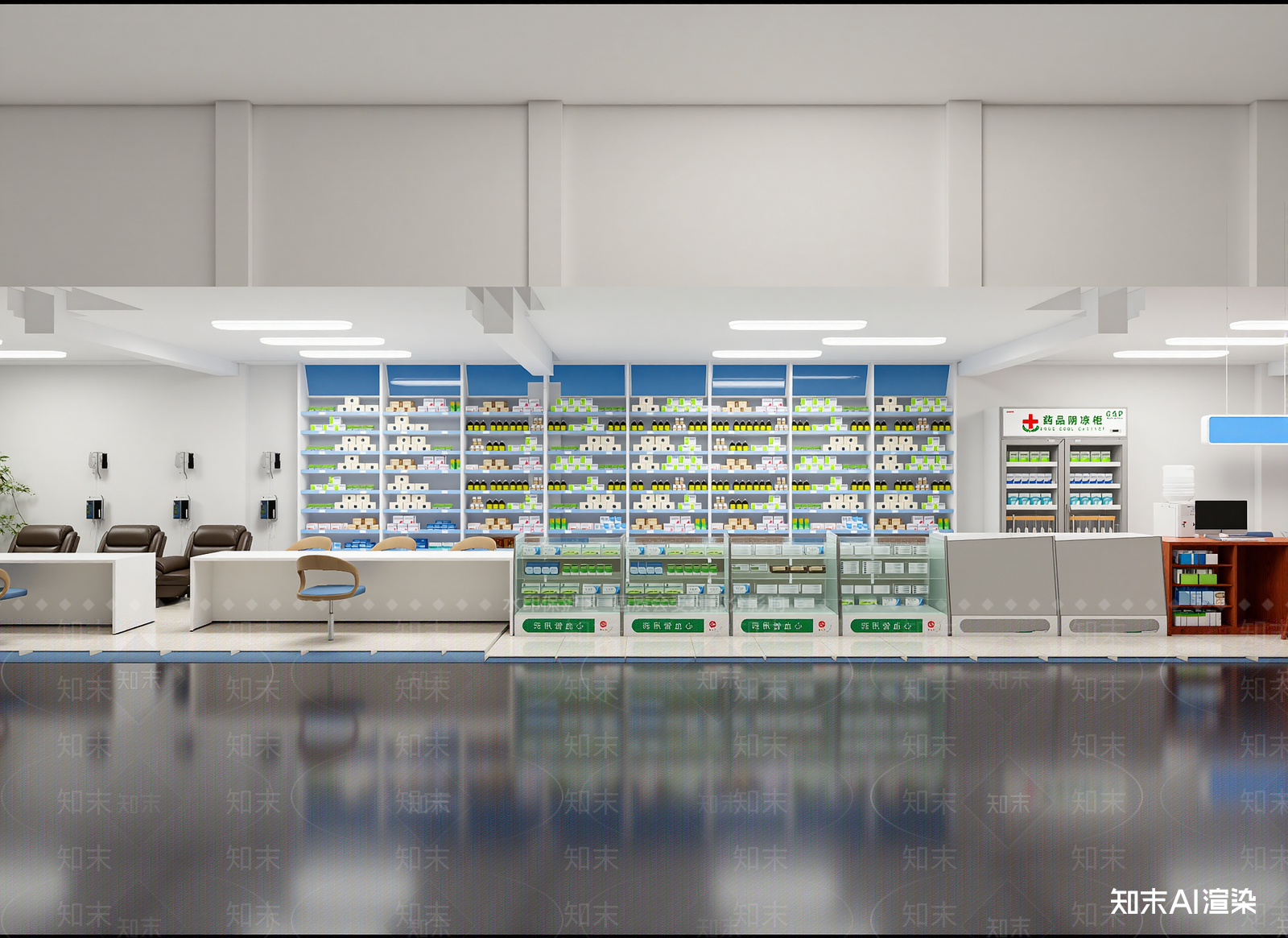 现代药店3D模型下载【ID:1214168887】