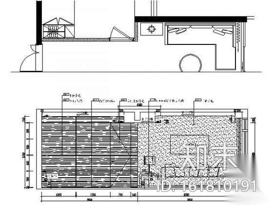 [安徽]现代风两居样板房施工图（含效果）cad施工图下载【ID:161810191】