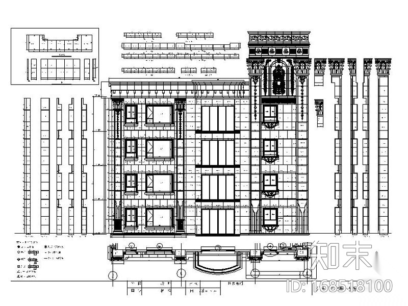 欧式大楼外墙干挂石材分割图施工图下载【ID:168518100】
