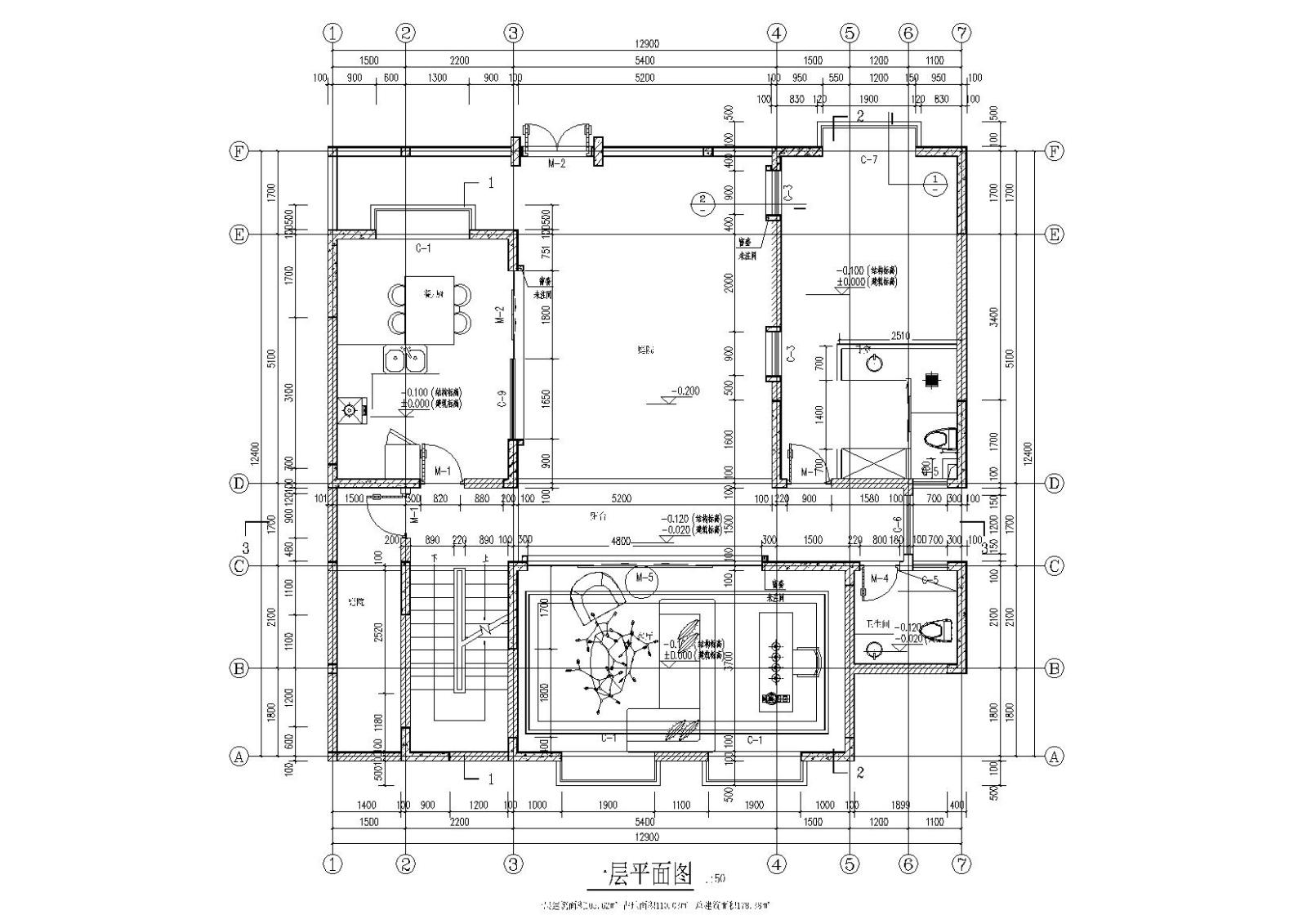 单家独院式二层别墅施工图施工图下载【ID:151636125】