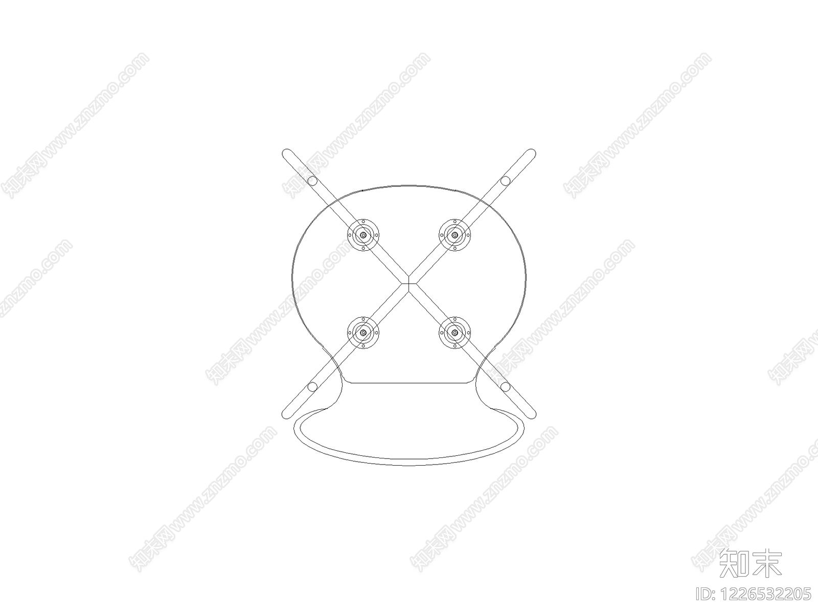 现代遮阳伞CAD图纸