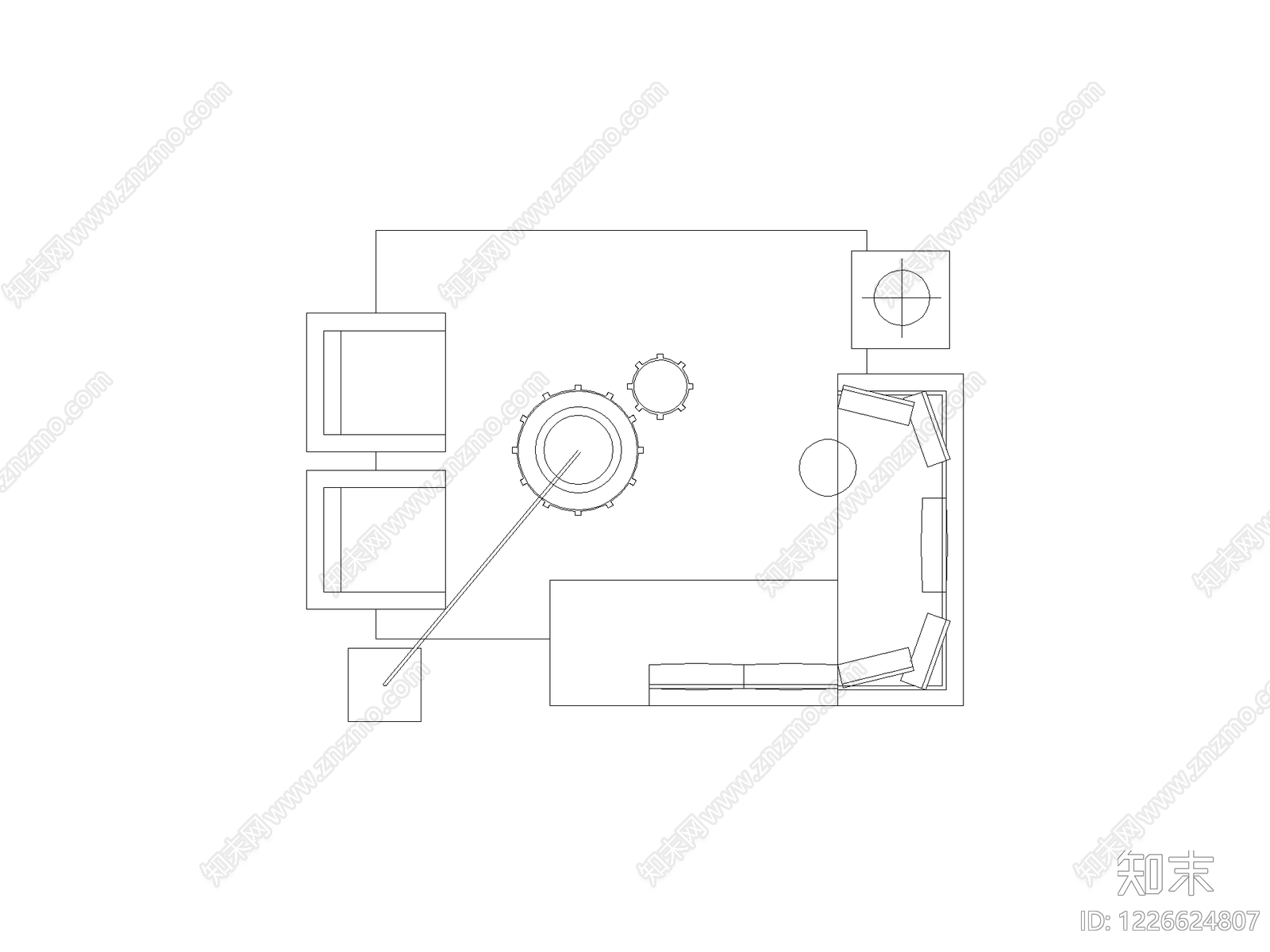 现代,意式沙发CAD图纸