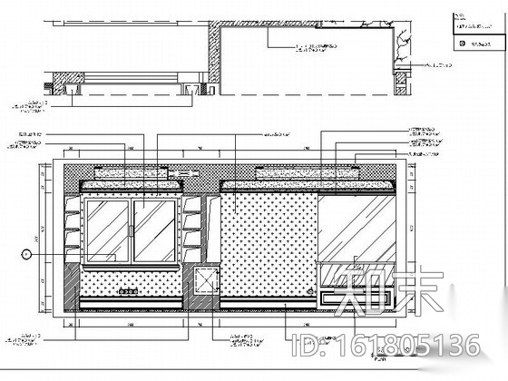 [重庆]精装美式经典三居室住宅装修施工图（含实景）cad施工图下载【ID:161805136】