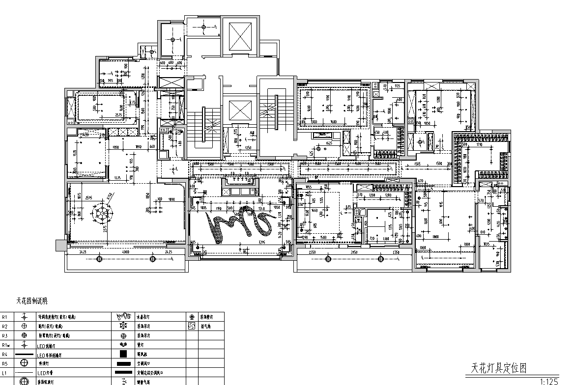 [湖北]武汉515M²大平层私宅施工图_附效果图施工图下载【ID:180849117】