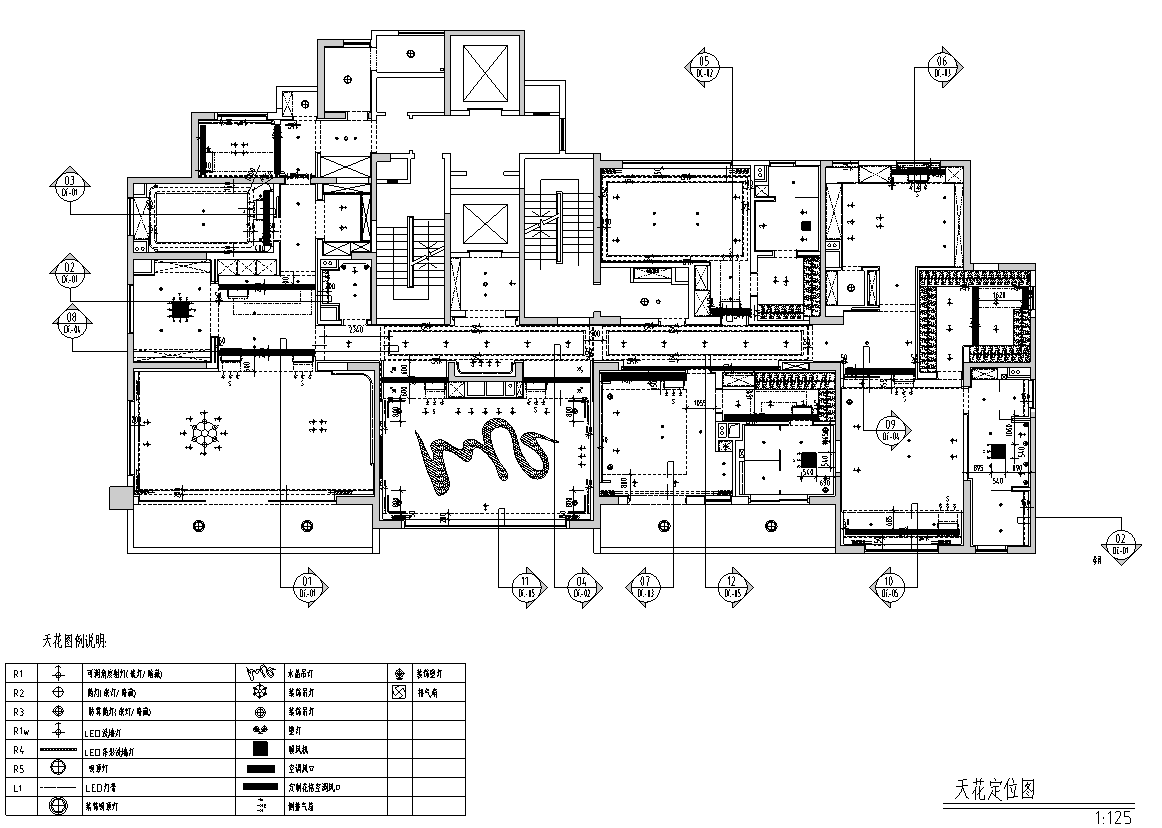 [湖北]武汉515M²大平层私宅施工图_附效果图施工图下载【ID:180849117】