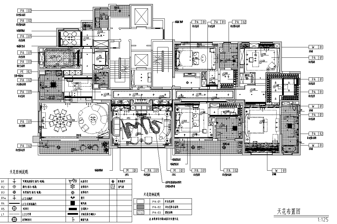 [湖北]武汉515M²大平层私宅施工图_附效果图施工图下载【ID:180849117】