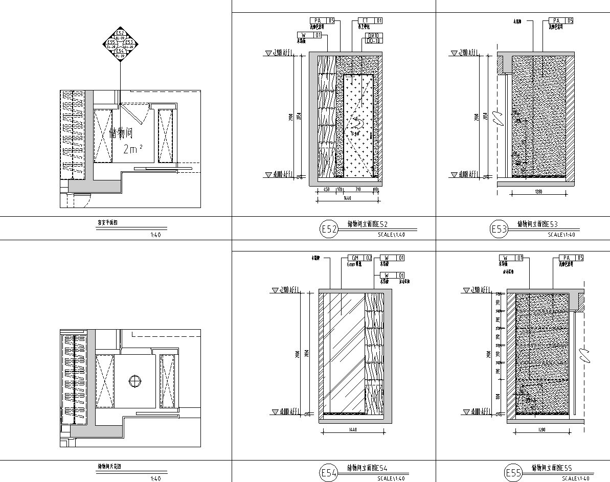 [湖北]武汉515M²大平层私宅施工图_附效果图施工图下载【ID:180849117】