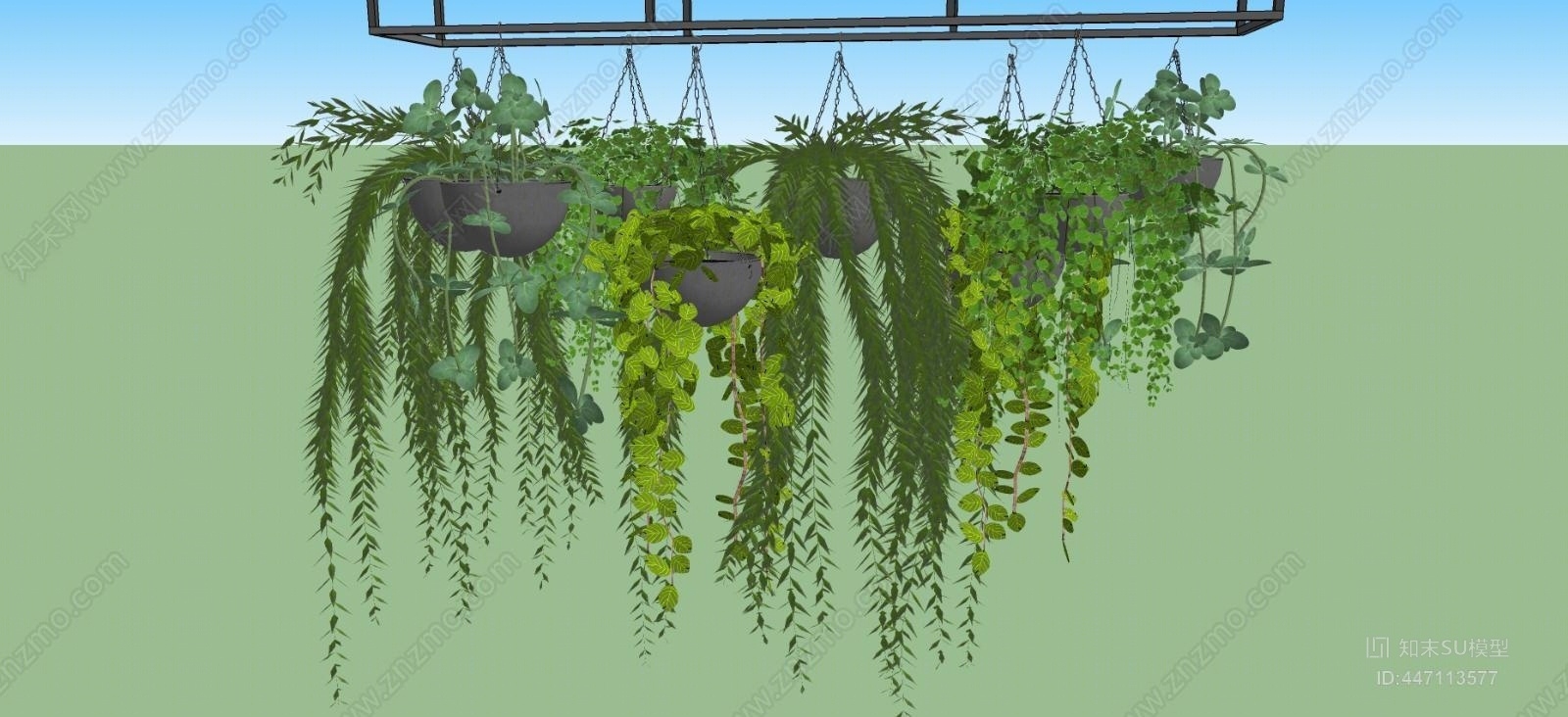 北欧花草SU模型草图