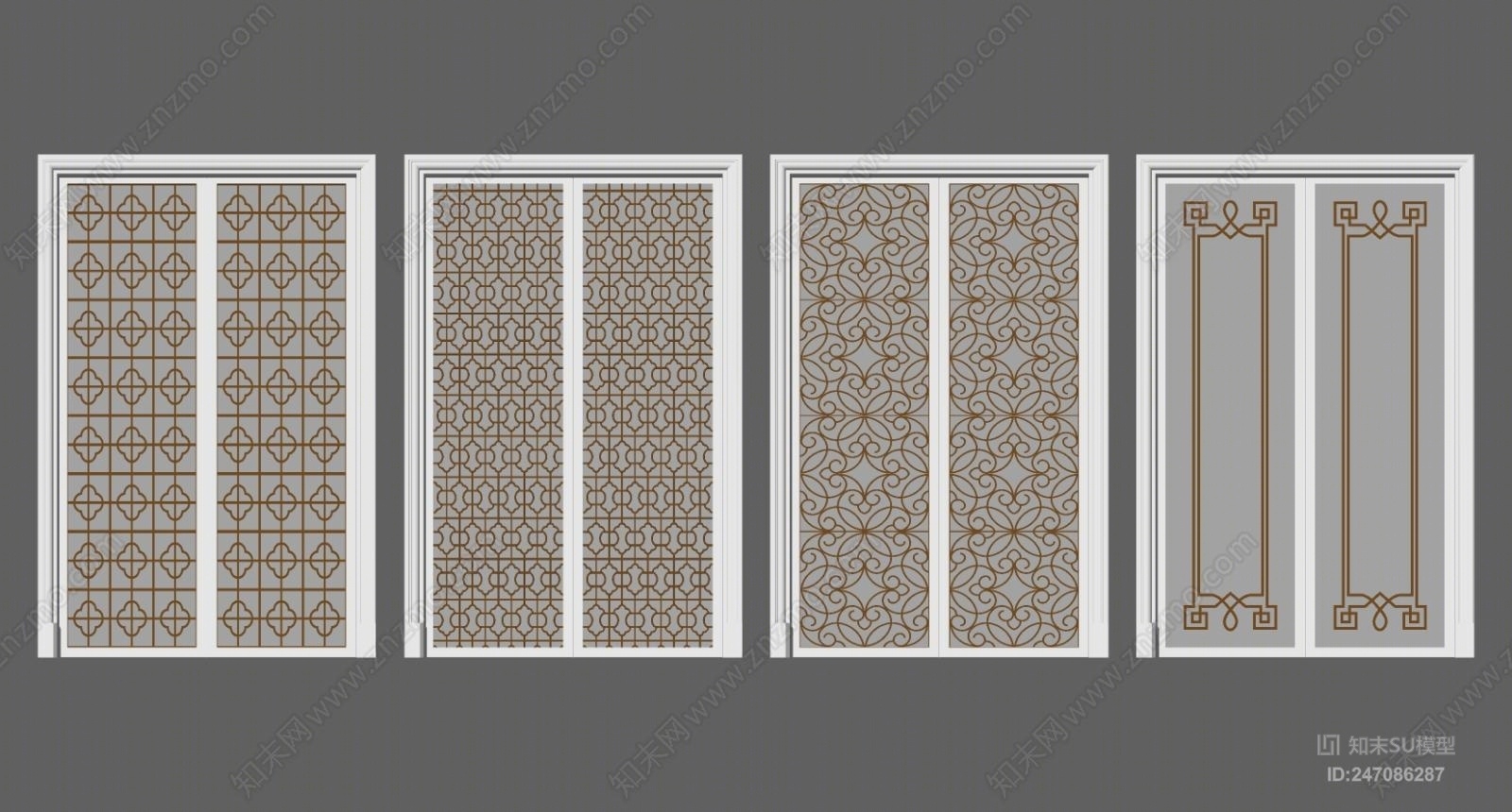 欧式风格厨房双开SU模型下载【ID:247086287】