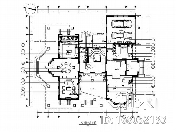 [杭州]某森林公园欧式双层别墅室内装饰竣工图（含效果）cad施工图下载【ID:168052133】