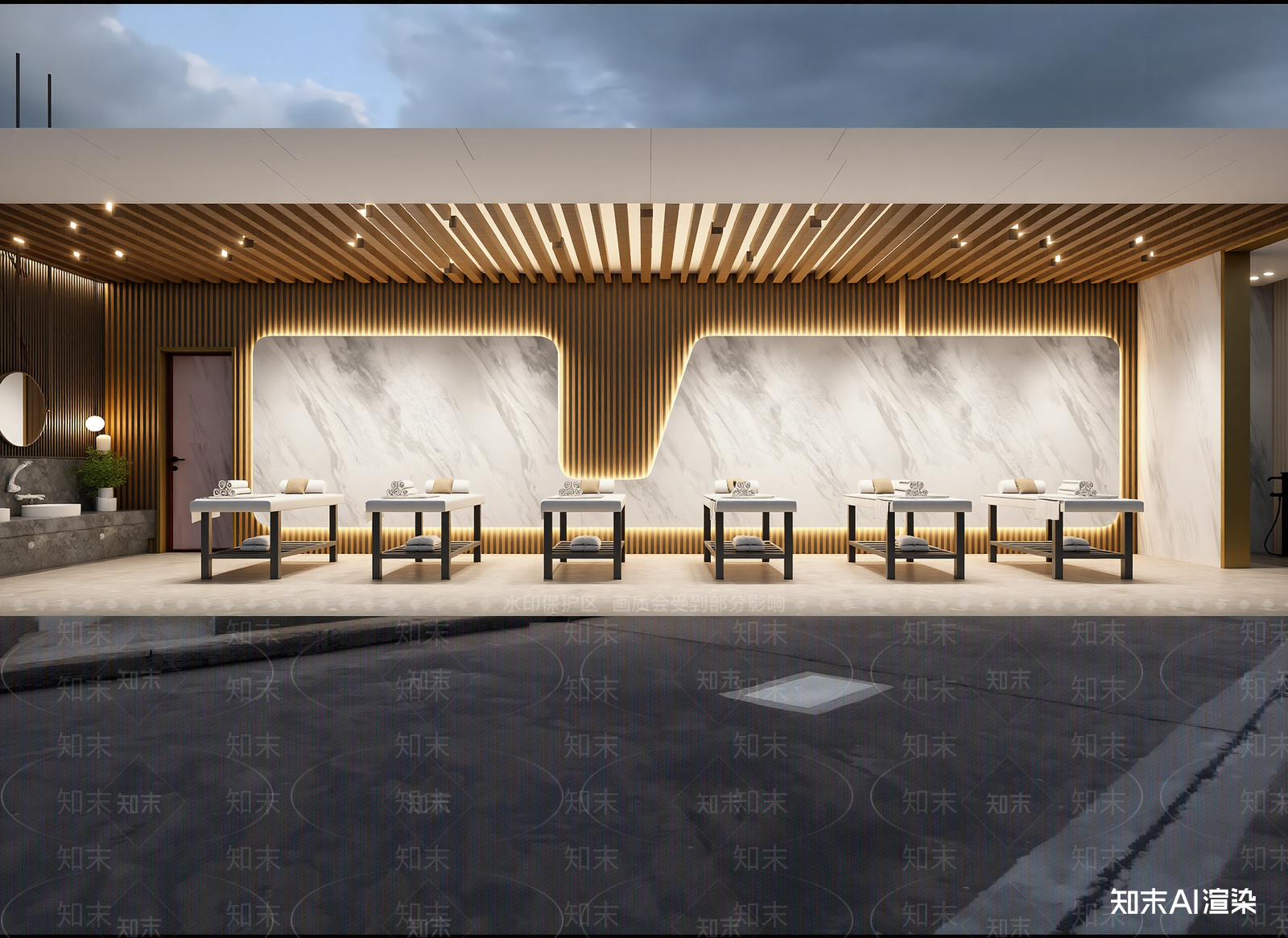 现代美容院3D模型下载【ID:1214380397】