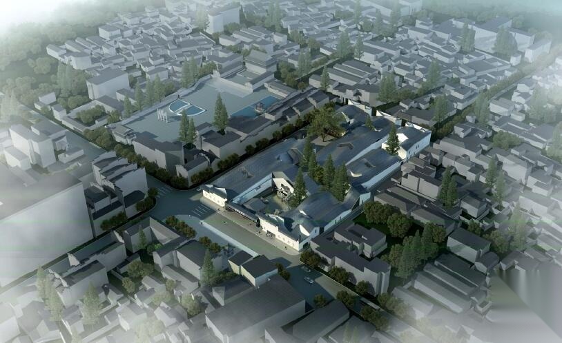 绩溪博物馆李兴钢作品（精细su模型+设计文本）施工图下载【ID:160724160】