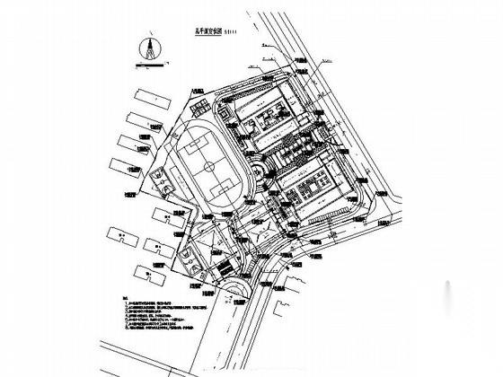 [安徽]市级多层小学整套规划设计施工图（含教学楼、风雨...cad施工图下载【ID:168309141】