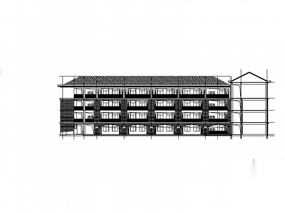 [安徽]市级多层小学整套规划设计施工图（含教学楼、风雨...cad施工图下载【ID:168309141】