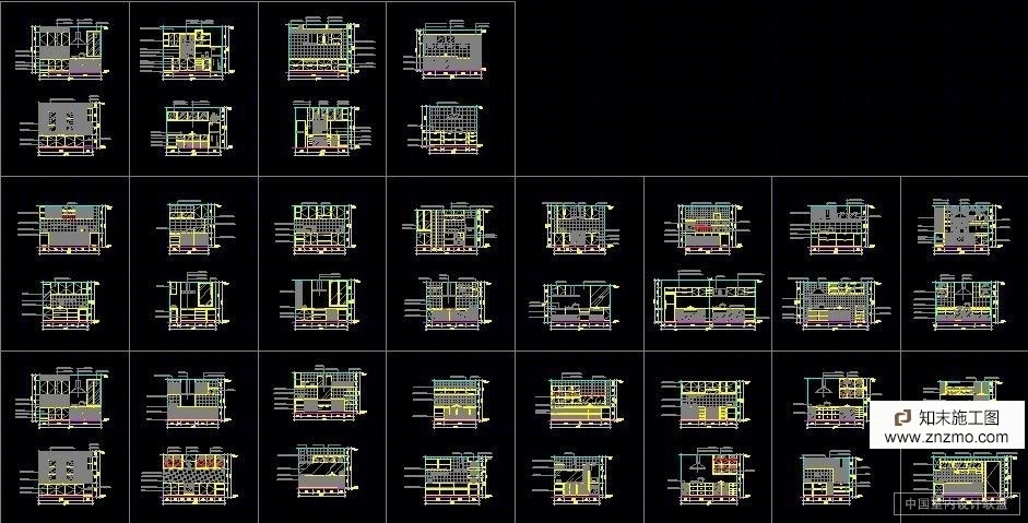 厨房一系列cad施工图下载【ID:56910091】