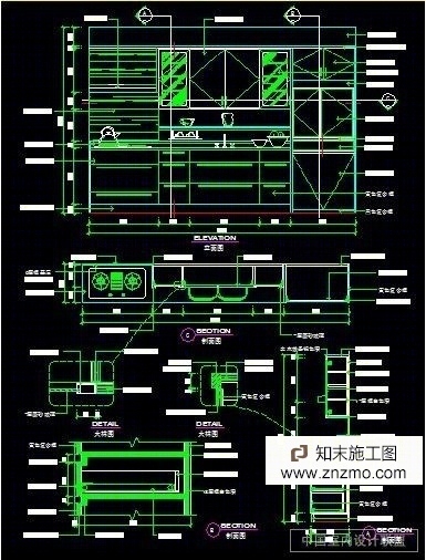 厨房一系列cad施工图下载【ID:56910091】