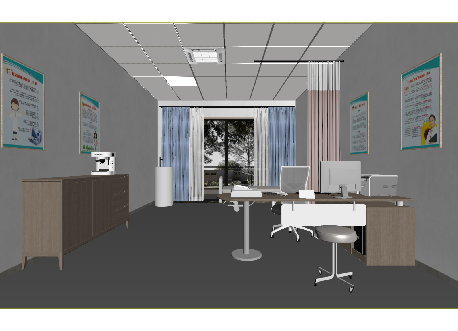 现代办公室3D模型下载【ID:1215014336】