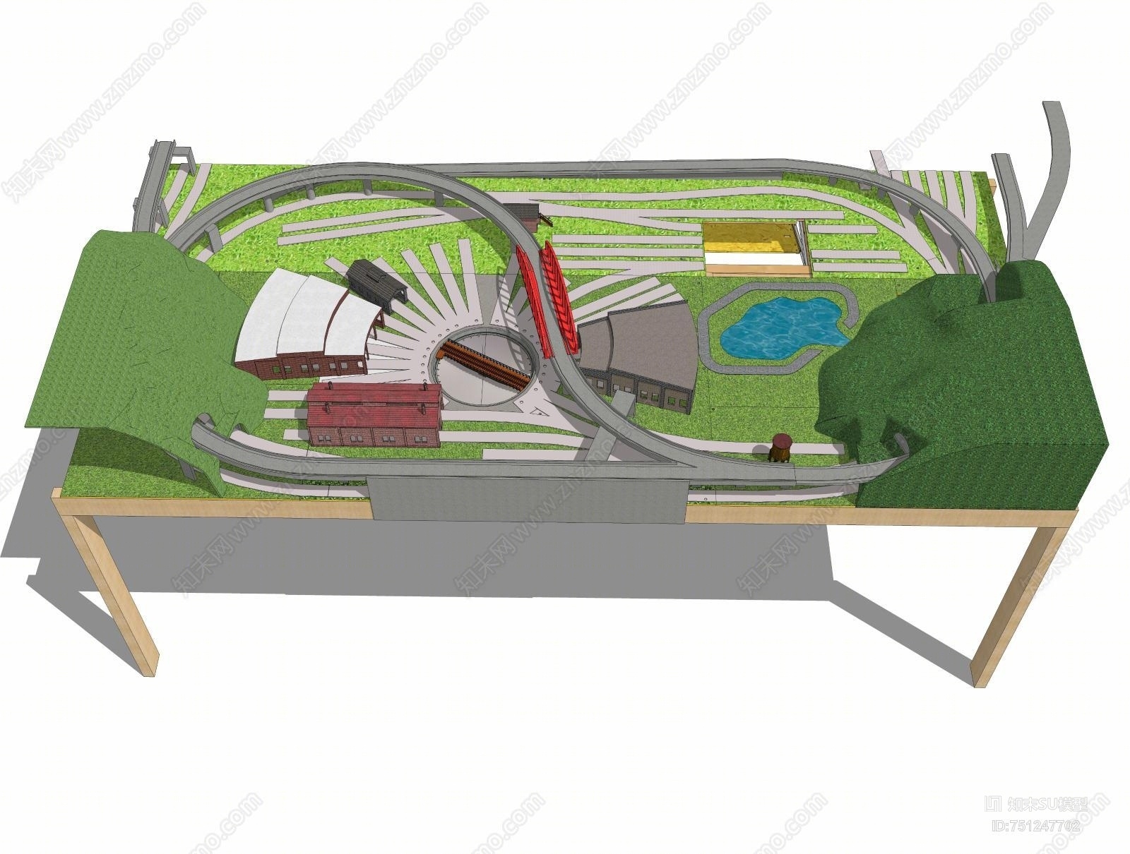 现代风格沙盘SU模型下载【ID:751247702】