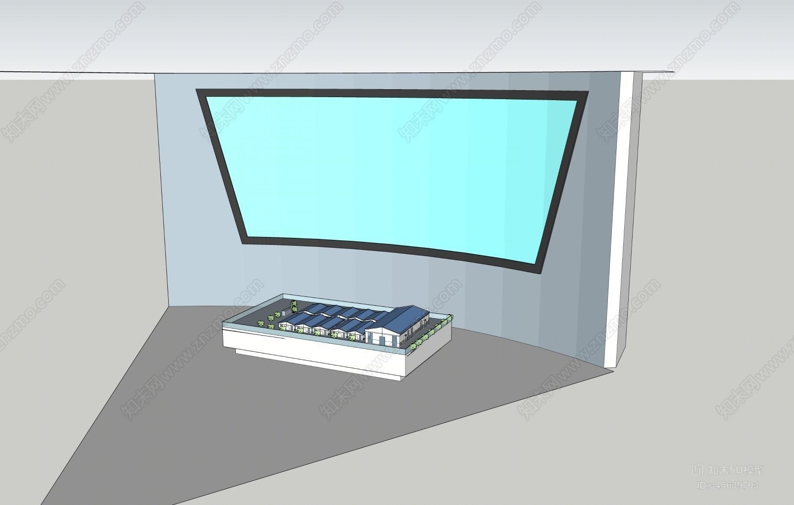 现代显示屏SU模型下载【ID:345639703】