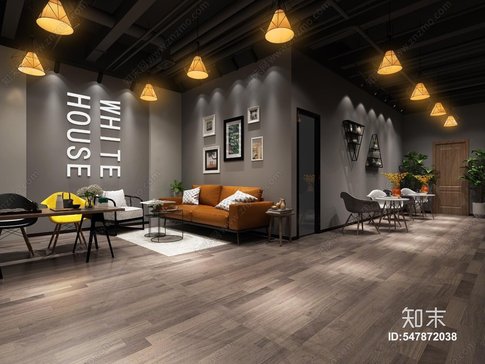 工业风健身房3D模型下载【ID:547872038】