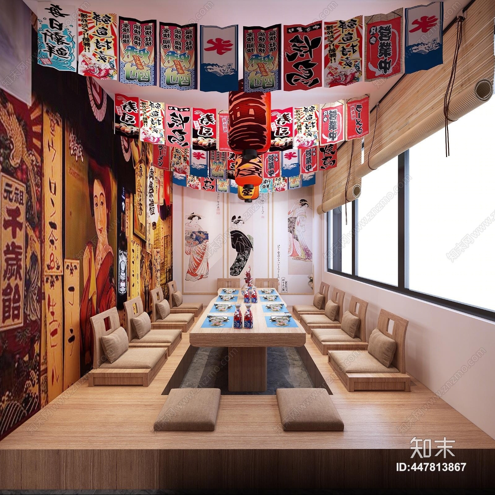 日式寿司店3D模型下载【ID:447813867】