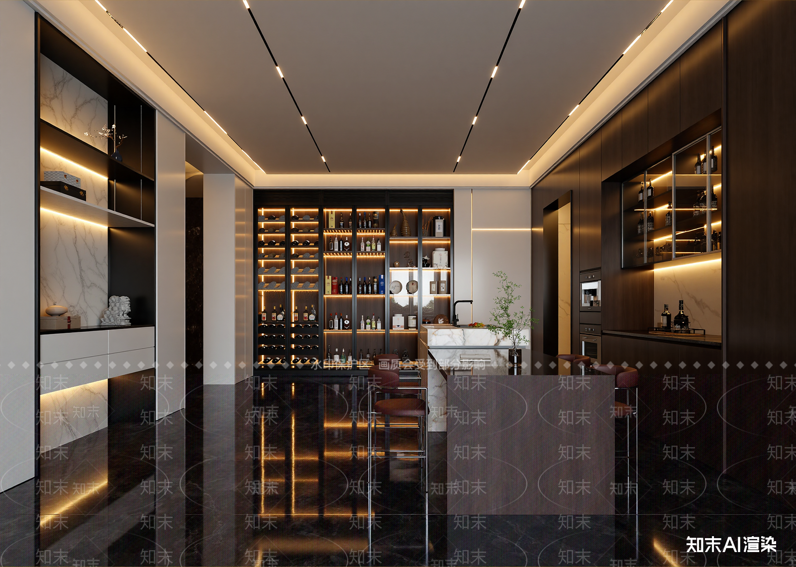 现代酒馆3D模型下载【ID:1214129253】