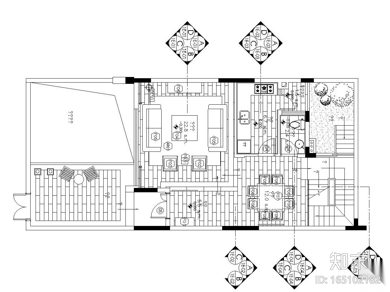 [重庆]梁志天——现代风格五层别墅内部装修全套施工图cad施工图下载【ID:165102182】