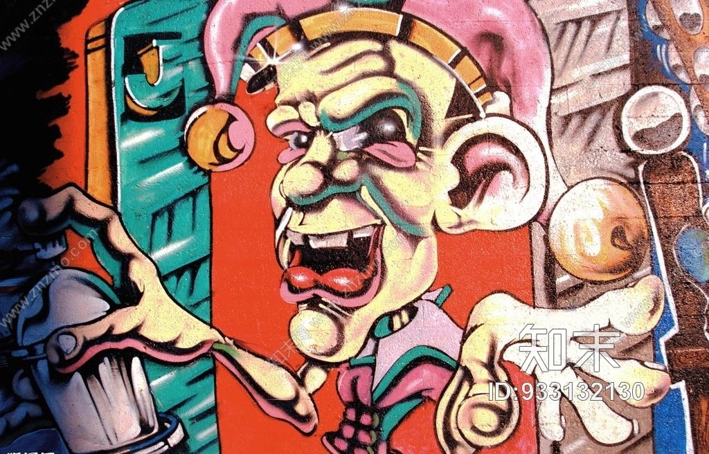 墙体彩绘贴图下载【ID:933132130】