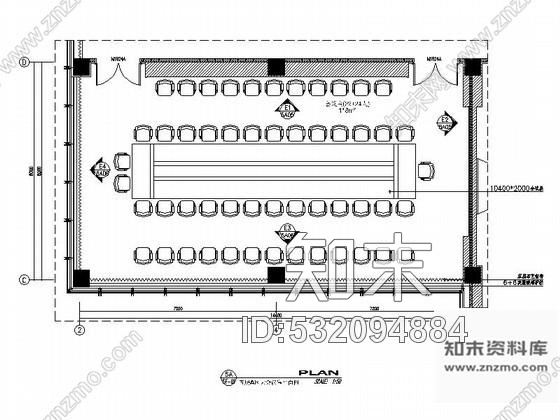 施工图114平方会议室装修图施工图下载【ID:532094884】