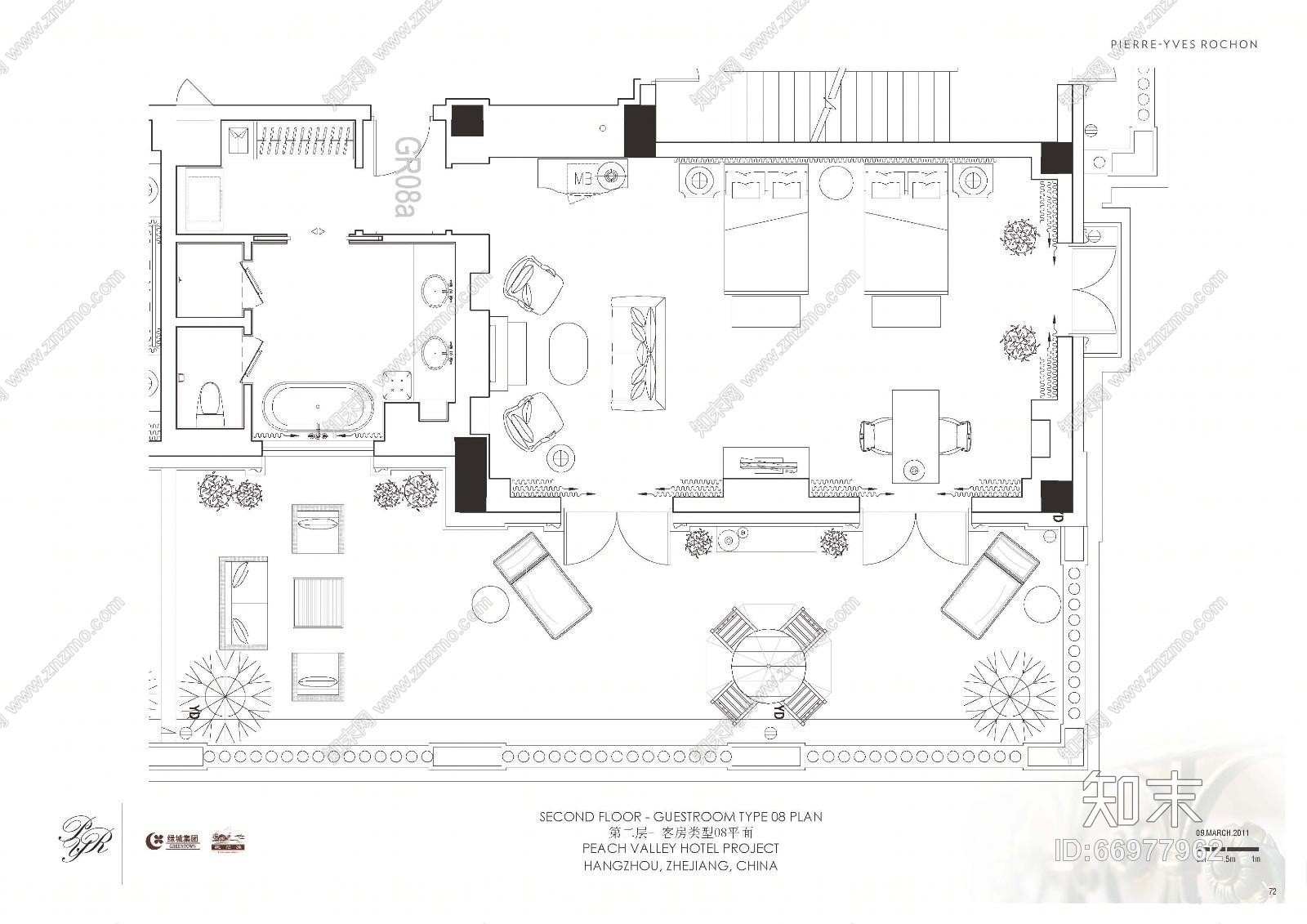 【免费】PYR--欧式杭州桃花源酒店cad施工图下载【ID:66977962】