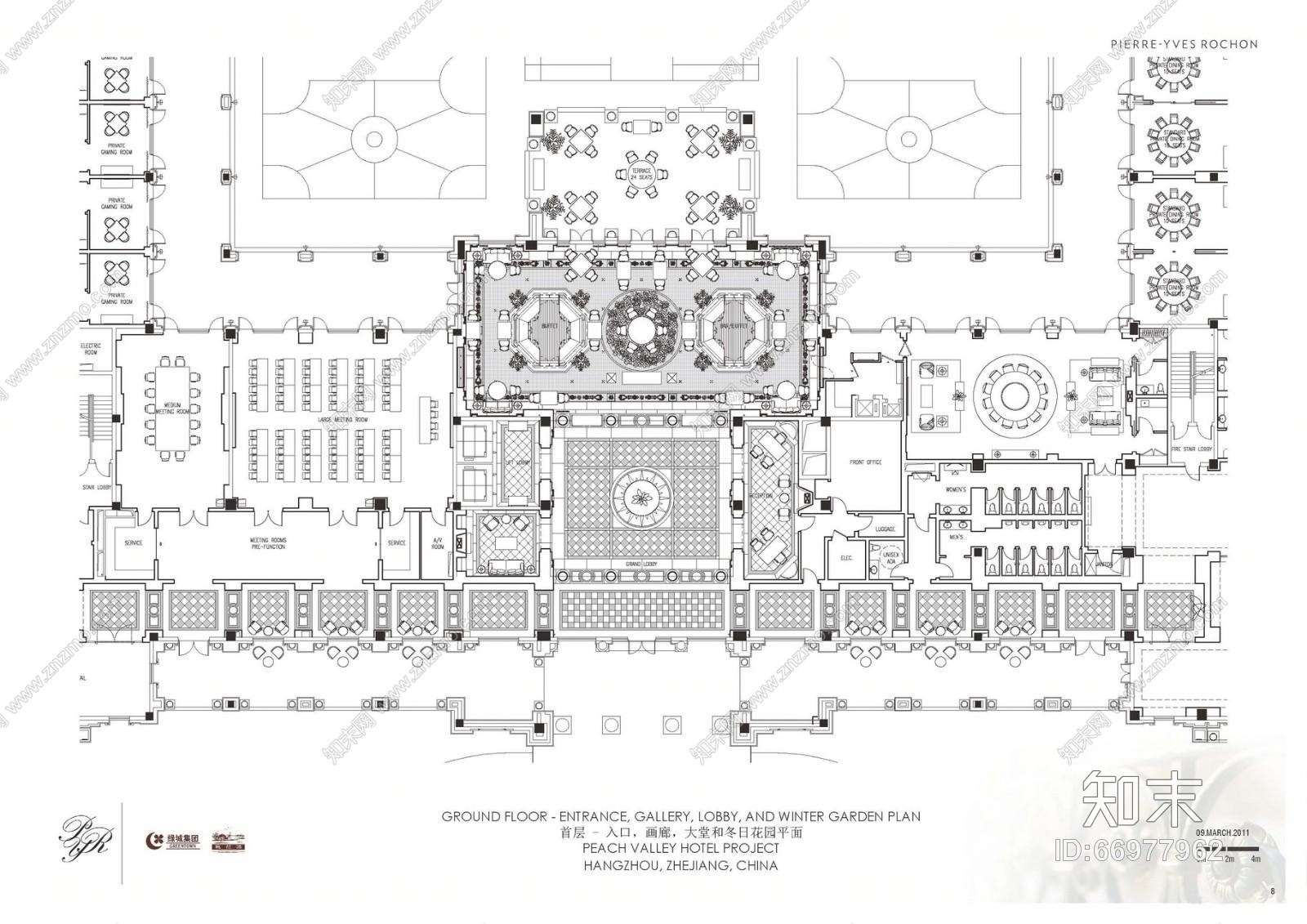 【免费】PYR--欧式杭州桃花源酒店cad施工图下载【ID:66977962】