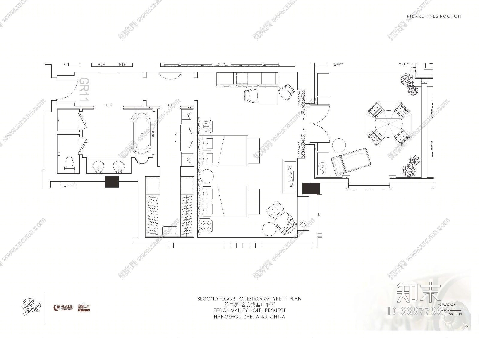 【免费】PYR--欧式杭州桃花源酒店cad施工图下载【ID:66977962】