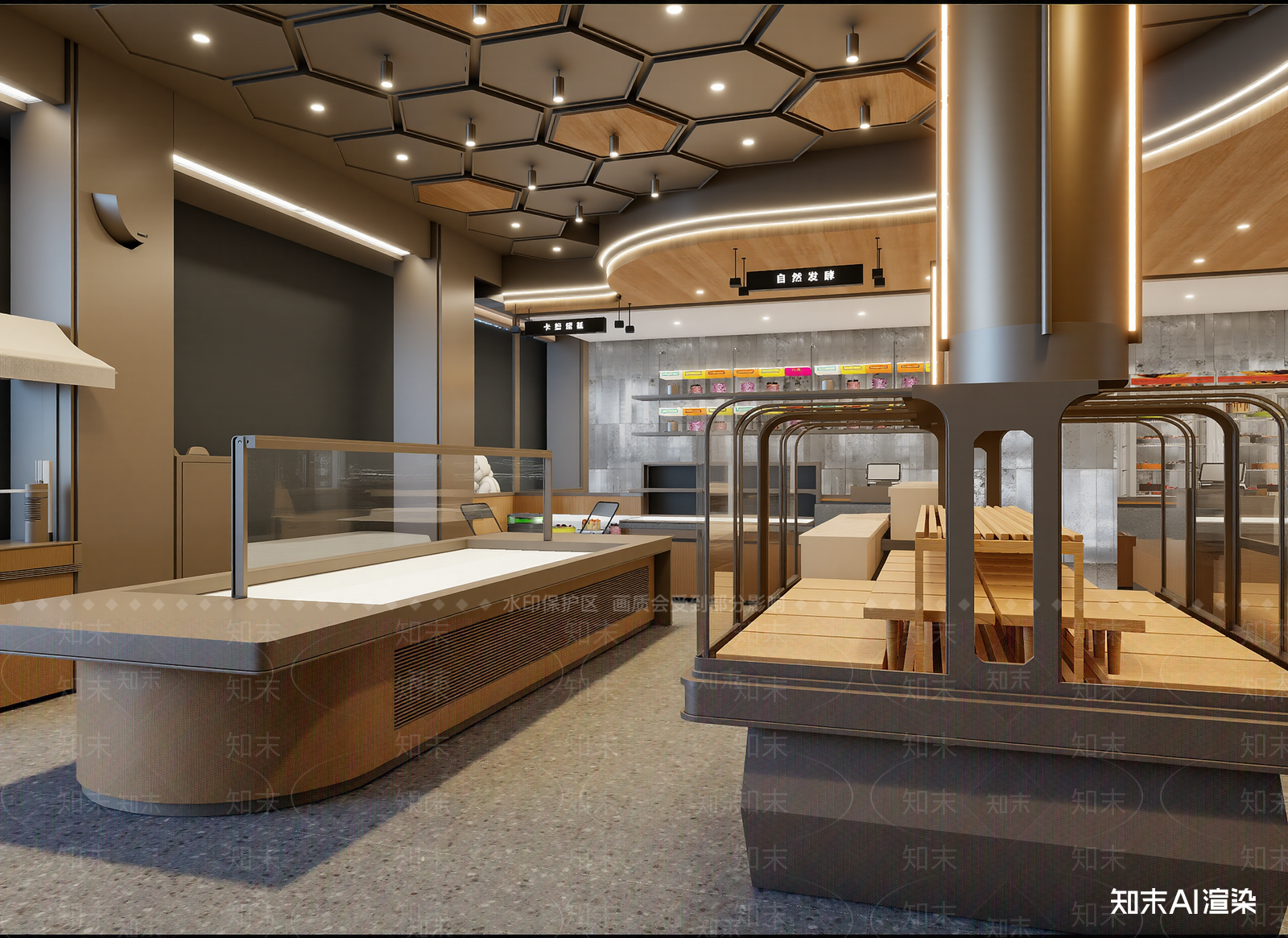 现代自助餐厅3D模型下载【ID:1214277171】