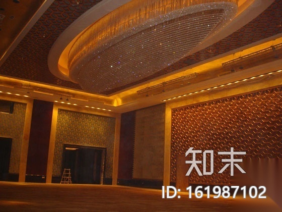 酒店豪华宴会厅装修图（含实景）cad施工图下载【ID:161987102】