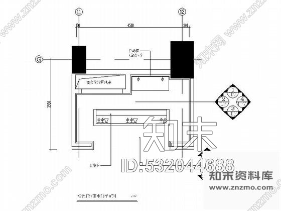 施工图豪华酒店宴会前厅茶水间室内装饰设计施工图施工图下载【ID:532044688】