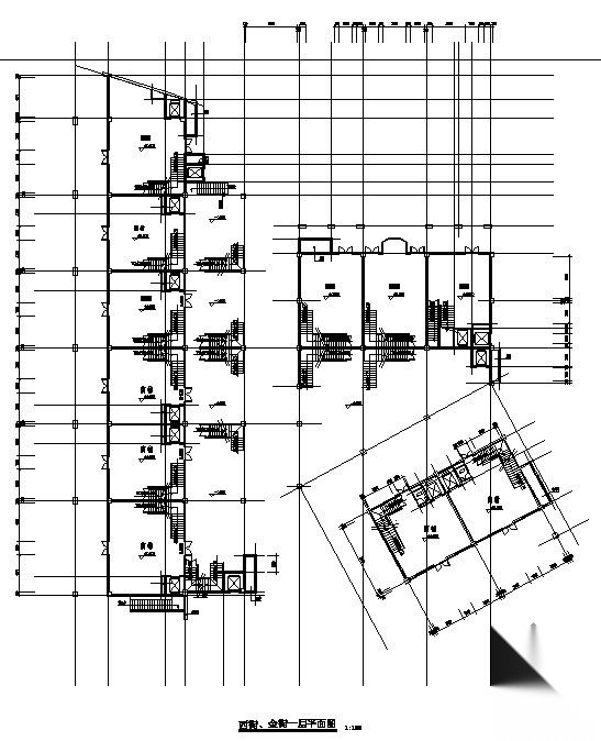 某商业街四层单体方案图（西街）施工图下载【ID:151509108】