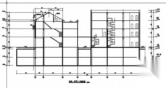 某商业街四层单体方案图（西街）施工图下载【ID:151509108】