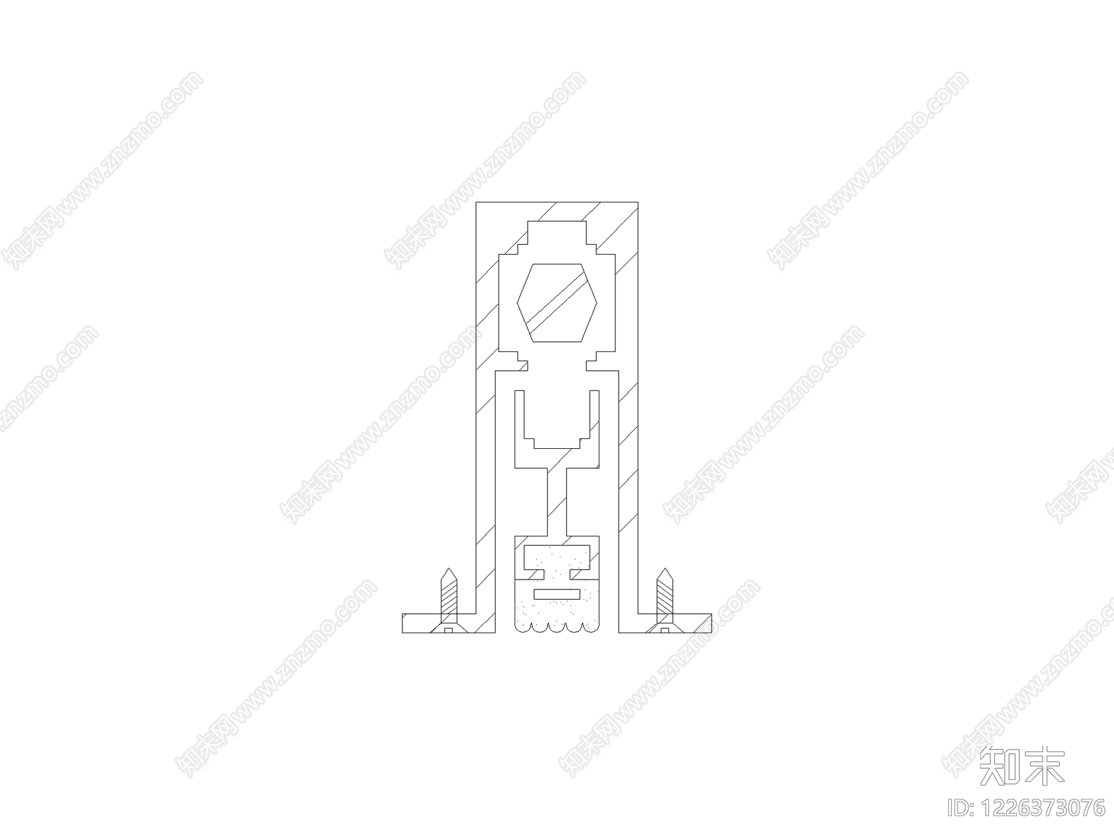 现代自动门CAD图纸