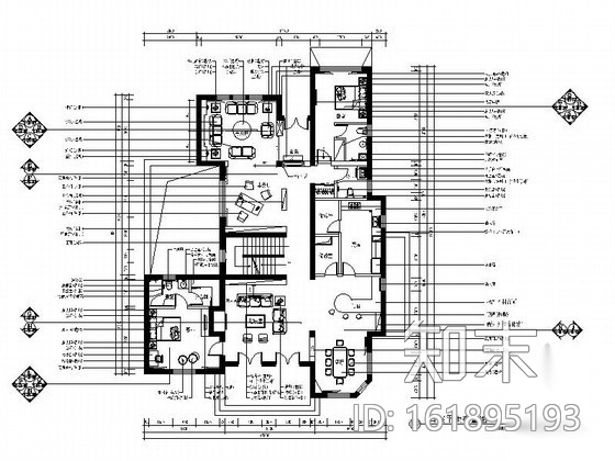 [北京]经典双层别墅装修图（含示意效果）施工图下载【ID:161895193】