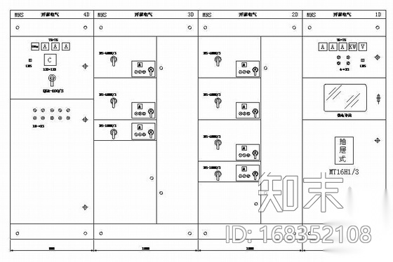 0.4KV低压配电柜电气设计图纸cad施工图下载【ID:168352108】