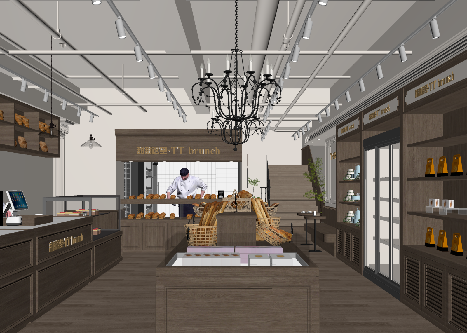 法式面包店3D模型下载【ID:1214945781】
