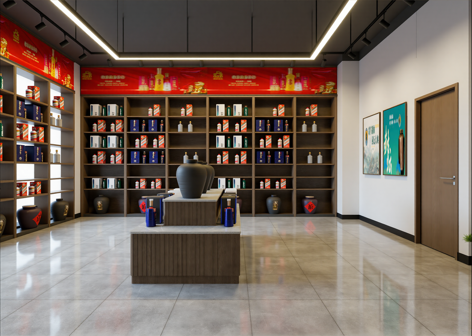 北欧酒展厅3D模型下载【ID:1215051014】