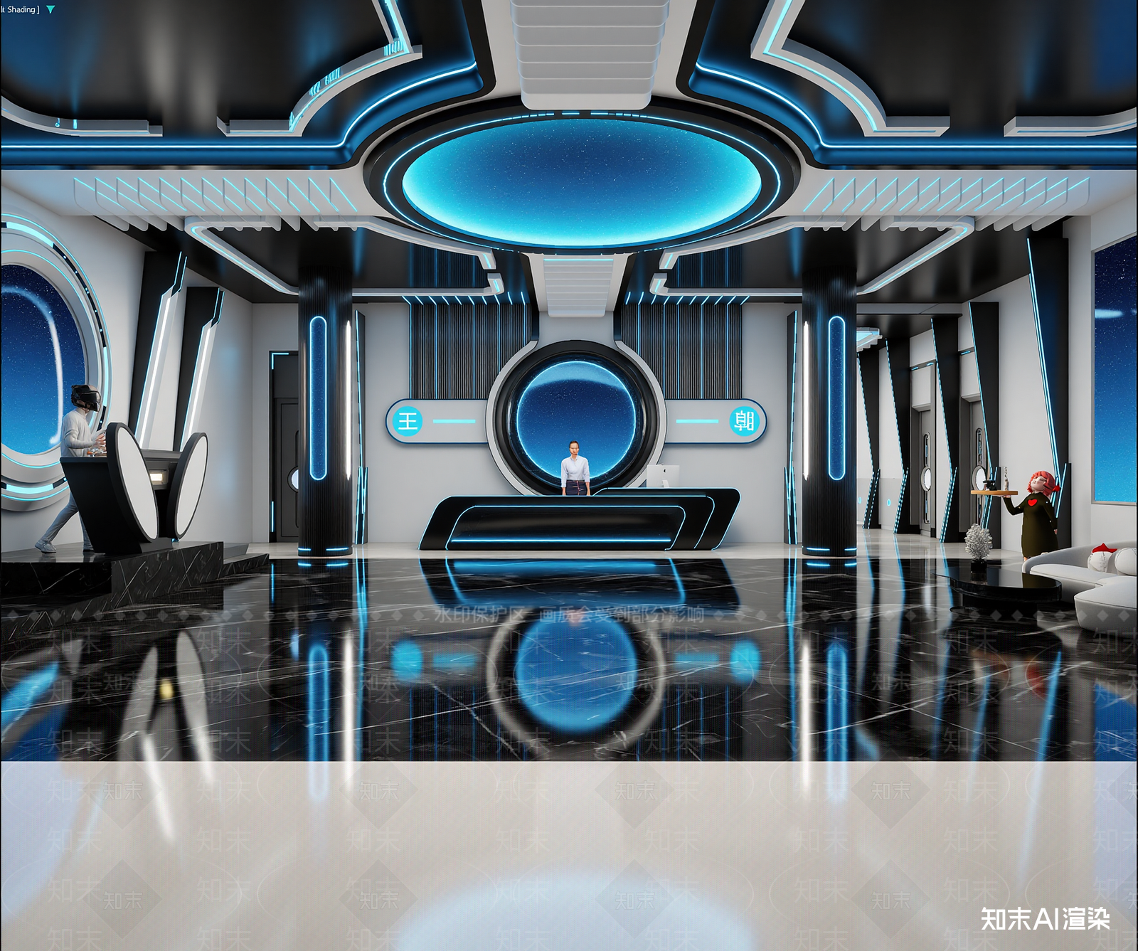 现代科技展厅3D模型下载【ID:1214837782】