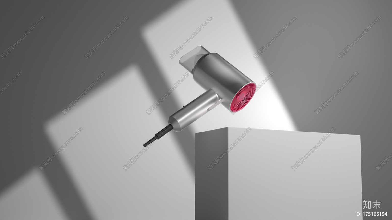 OC吹风机产品打灯渲染案例CG模型下载【ID:175165194】