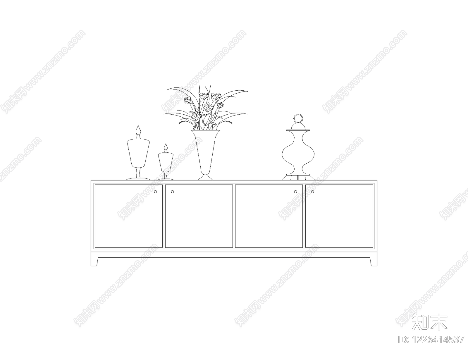 柜子平立面cad施工图下载【ID:1226414537】