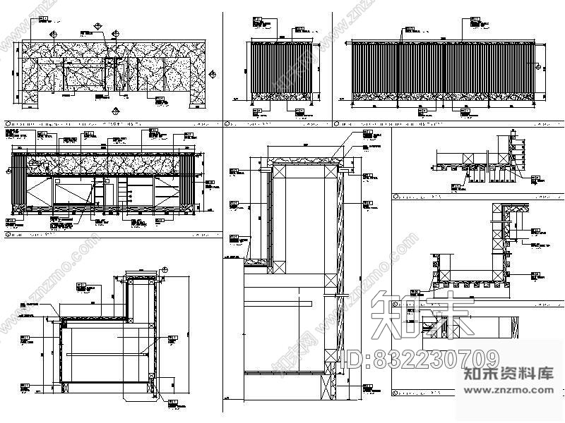 图块/节点酒店首层大堂登记柜台详图施工图下载【ID:832230709】