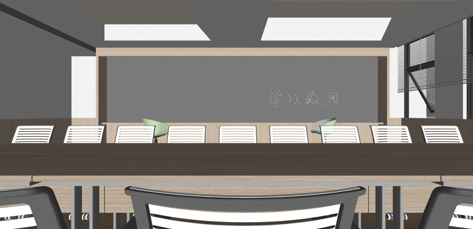 现代教室SU模型下载【ID:1215996092】